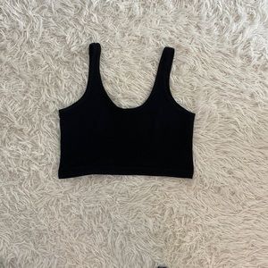 urban outfitters black v neck tank top